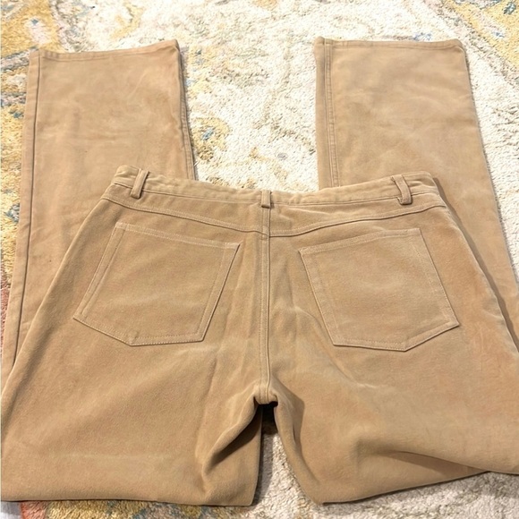 🔥VTG Theory, Soft Suede-Feel Boot Cut Trousers in Camel, EUC,Size 8 - Picture 8 of 15